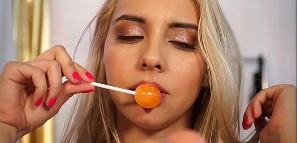  Sussy Love enjoys playing with lollipop